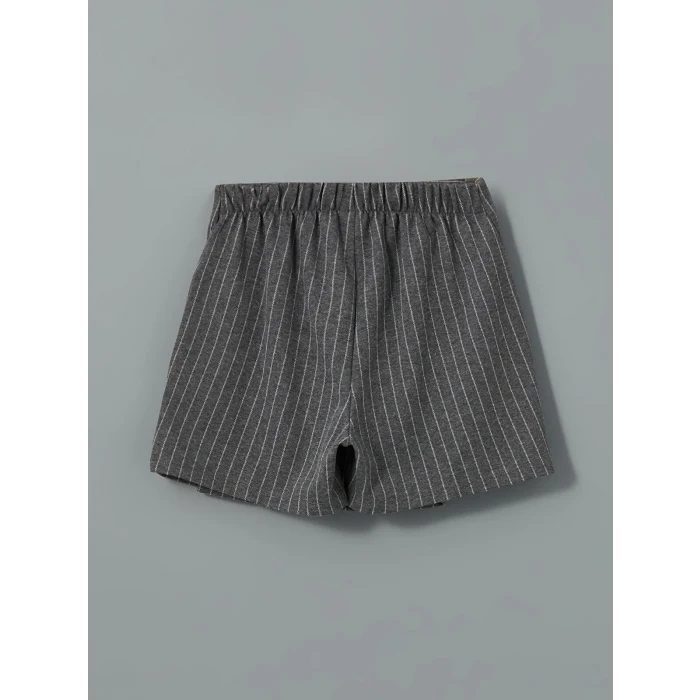 LCW Kids EKRU Bisiklet Yaka Kız Çocuk Tişört ve Şort Etek