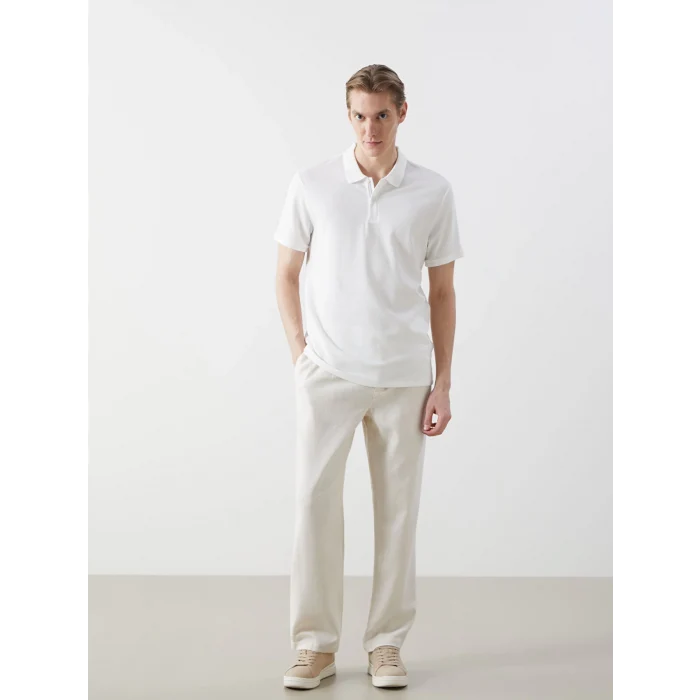 LCW Vision EKRU Polo Yaka Kısa Kollu Erkek Tişört