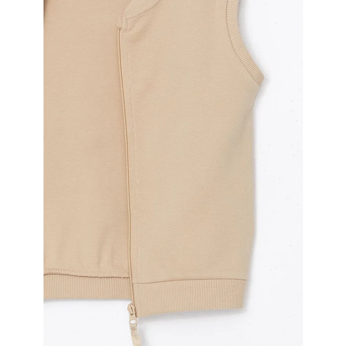 LCW Kids BEJ Bisiklet Yaka Erkek Çocuk Yelek