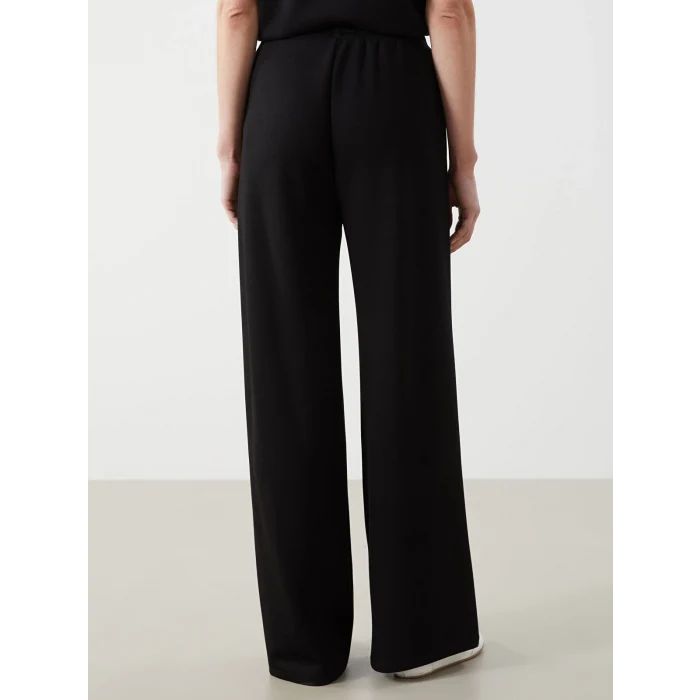 LCWAIKIKI Classic SİYAH Beli Lastikli Düz Geniş Paça Kadın Eşofman Altı