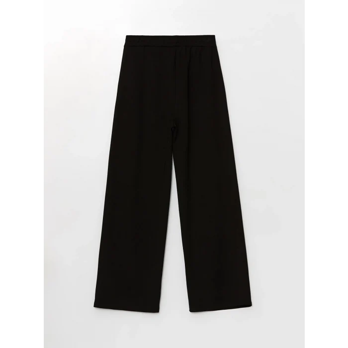 LCWAIKIKI Classic SİYAH Beli Lastikli Düz Geniş Paça Kadın Eşofman Altı