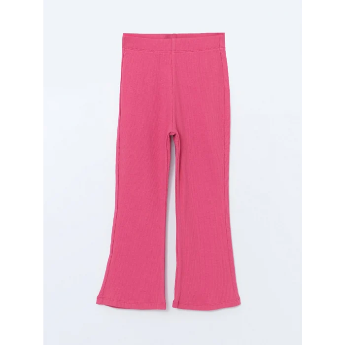 LCW Kids EKRU Çiçekli Dantelli Kız Çocuk Tişört ve Tayt 2li