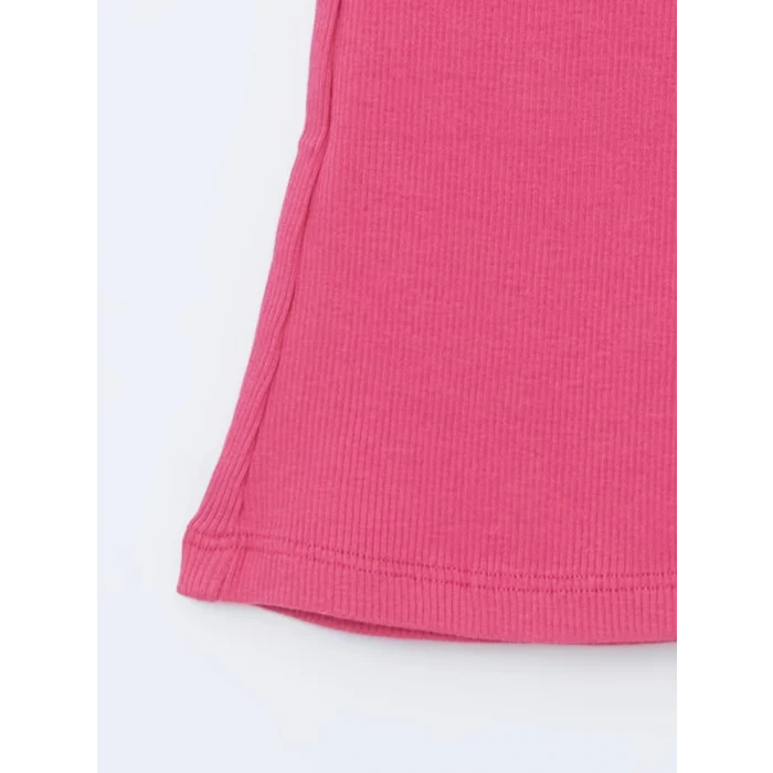 LCW Kids EKRU Çiçekli Dantelli Kız Çocuk Tişört ve Tayt 2li