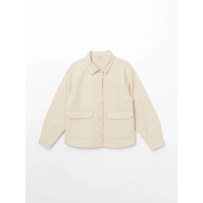 LCW Kids BEJ Cepli Kız Çocuk Gömlek Ceket