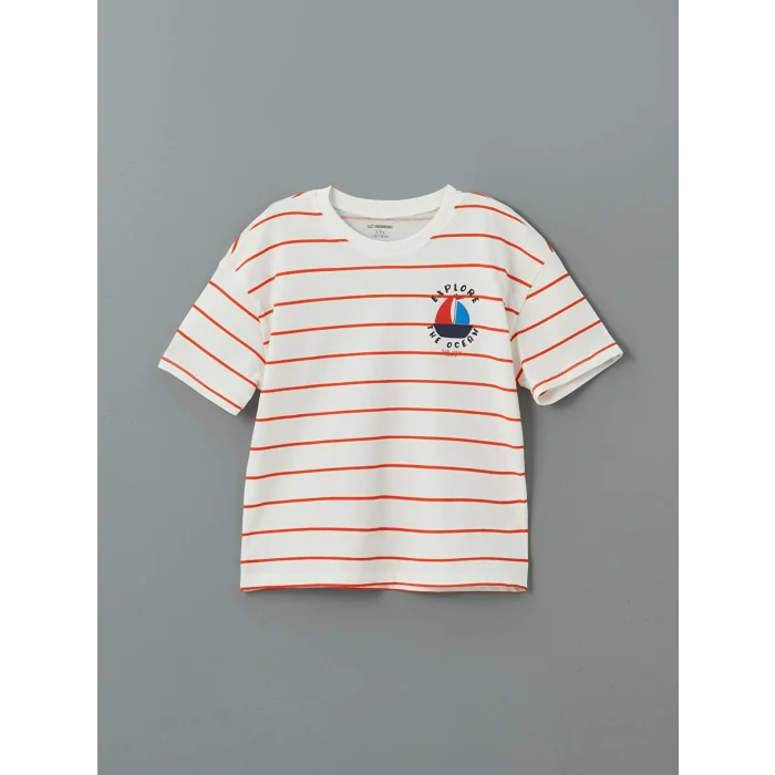 LCW Kids ANTRASİT Bisiklet Yaka Erkek Çocuk Tişört ve Salopet 2li