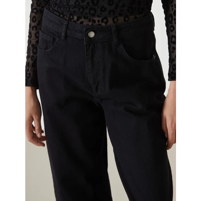 LCW Jeans SİYAH Baggy Fit Kadın Jean Pantolon