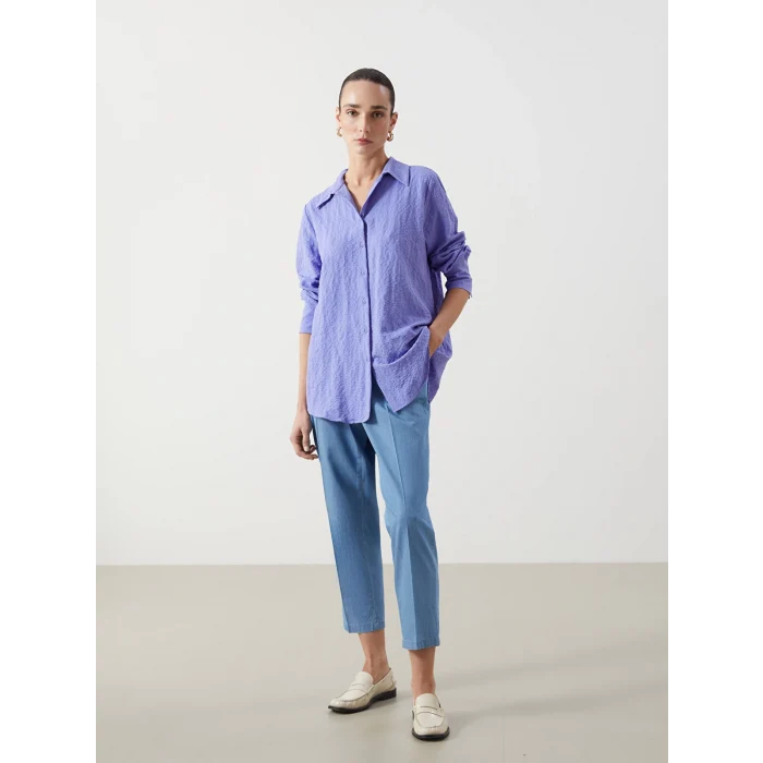 LCWAIKIKI Classic İNDİGO Beli Lastikli Carrot Fit Kadın Jean Pantolon