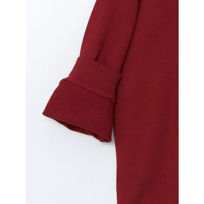 LCW Kids BORDO Polo Yaka Nakışlı Erkek Çocuk Sweatshirt ve Eşofman Alt 2li Takım