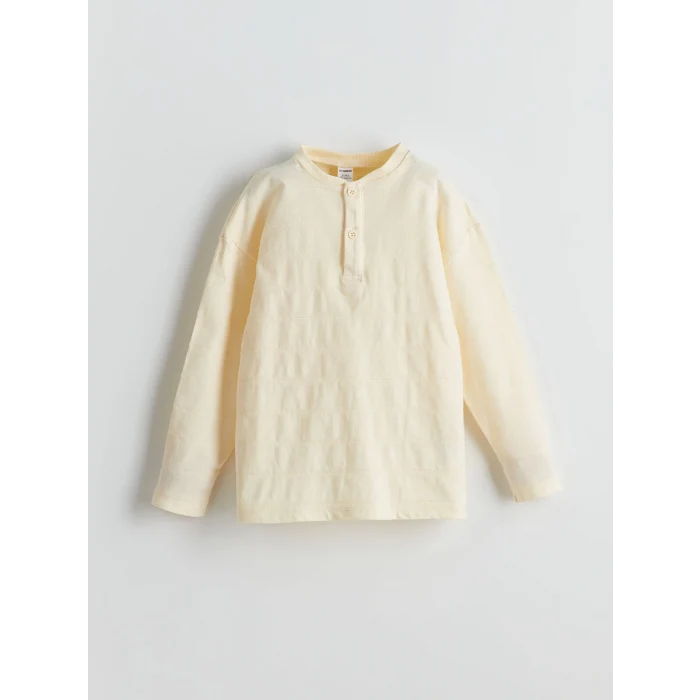 LCW Kids BEJ Bisiklet Yaka Erkek Çocuk Tişört ve Pantolon 2li