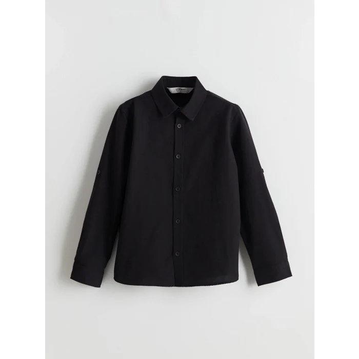 LCW Kids SİYAH Erkek Çocuk Oxford Gömlek