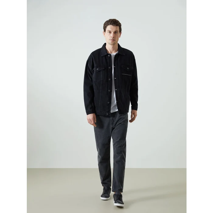 LCW Jeans SİYAH Rahat Kalıp Erkek Jean Ceket