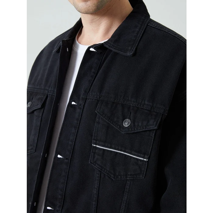 LCW Jeans SİYAH Rahat Kalıp Erkek Jean Ceket