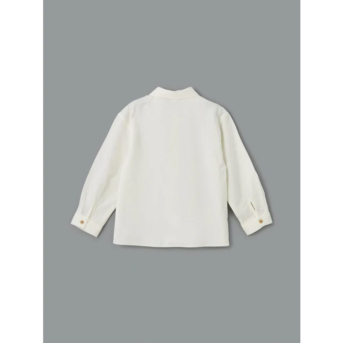 LCW Kids EKRU Basic Uzun Kollu Erkek Çocuk Gömlek