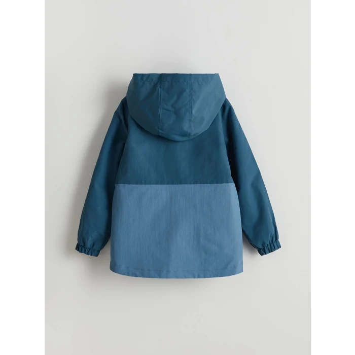 LCW Kids İNDİGO Kapüşonlu Erkek Bebek Yağmurluk