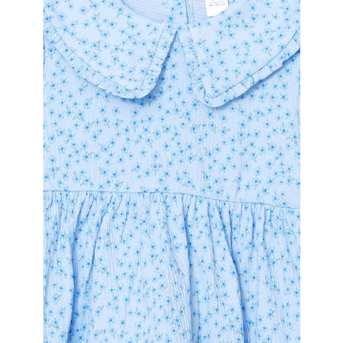 LCW Kids MAVİ Bebe Yaka Kız Çocuk Elbise