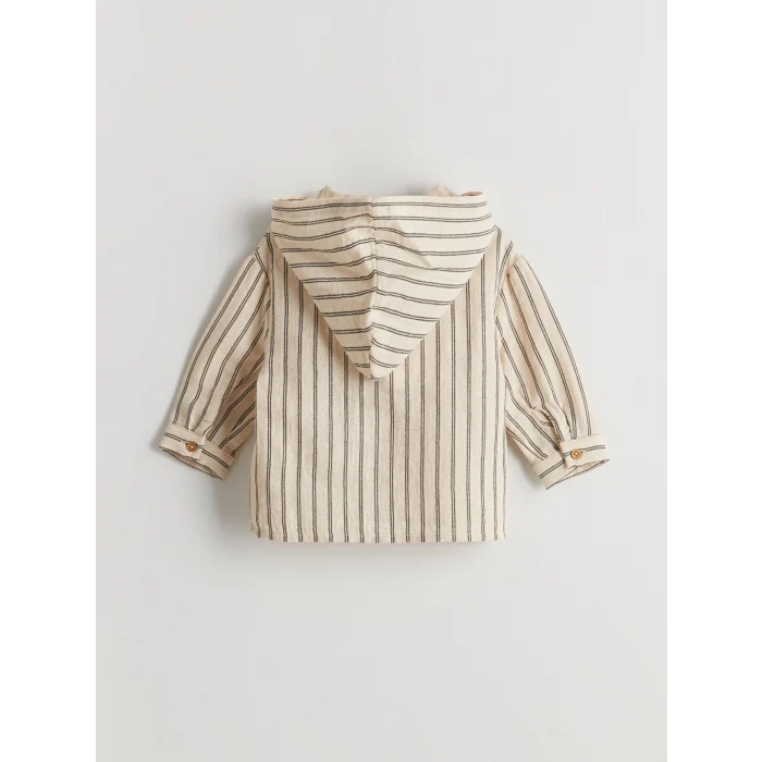 LCW baby EKRU Kapüşonlu Erkek Bebek Sweatshirt ve Pantolon 2li