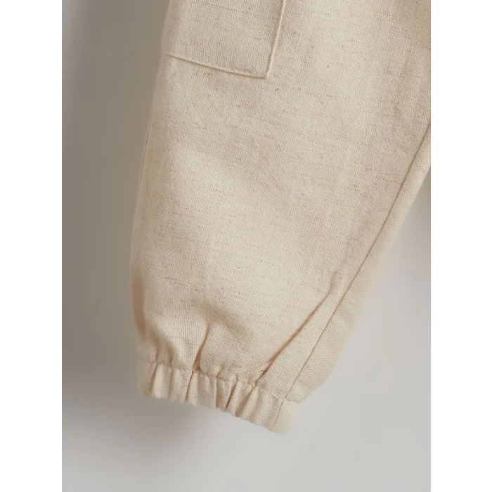 LCW baby EKRU Kapüşonlu Erkek Bebek Sweatshirt ve Pantolon 2li