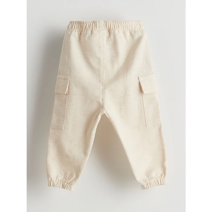 LCW baby EKRU Kapüşonlu Erkek Bebek Sweatshirt ve Pantolon 2li