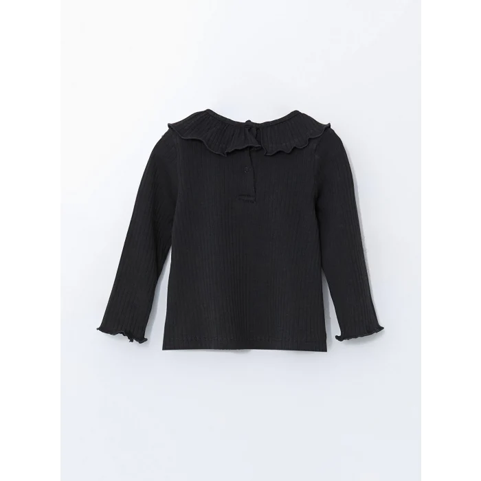 LCW baby GRİ U Yaka Kız Bebek Elbise ve Bluz 2li