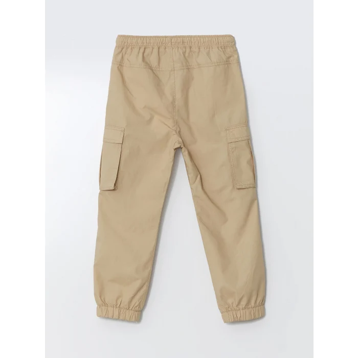 LCW Kids BEJ Beli Lastikli Erkek Çocuk Kargo Pantolon