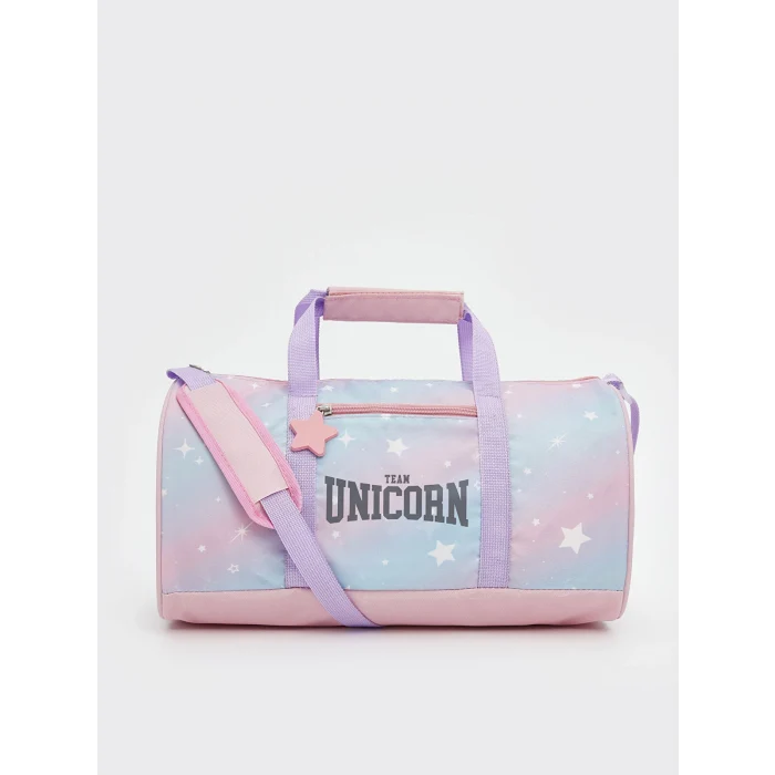 LCW ACCESSORIES MAVİ Baskılı Kız Çocuk Spor Çantası