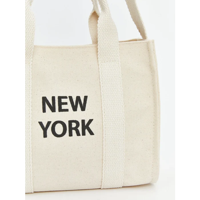 LCW ACCESSORIES EKRU Baskılı Kız Çocuk Omuz Çantası