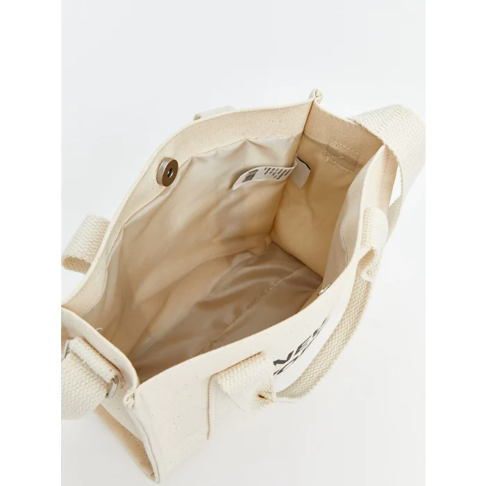 LCW ACCESSORIES EKRU Baskılı Kız Çocuk Omuz Çantası