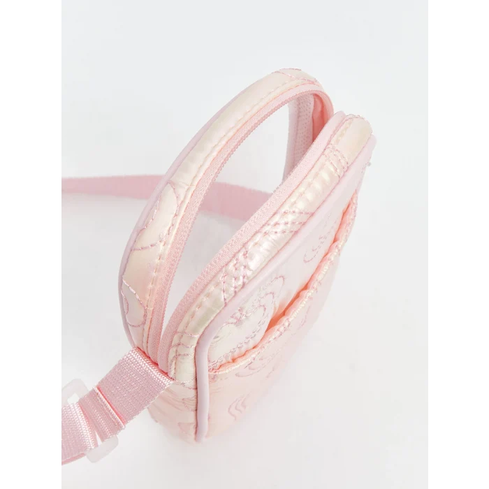 LCW ACCESSORIES PEMBE Kalp Nakışlı Kız Çocuk Omuz Çantası