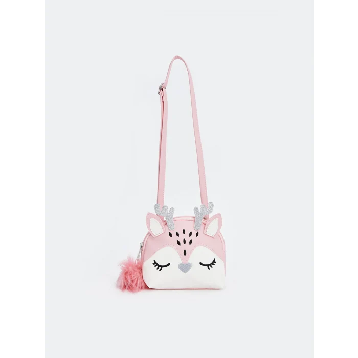 LCW ACCESSORIES PEMBE 3 Boyutlu Kız Çocuk Omuz Çantası