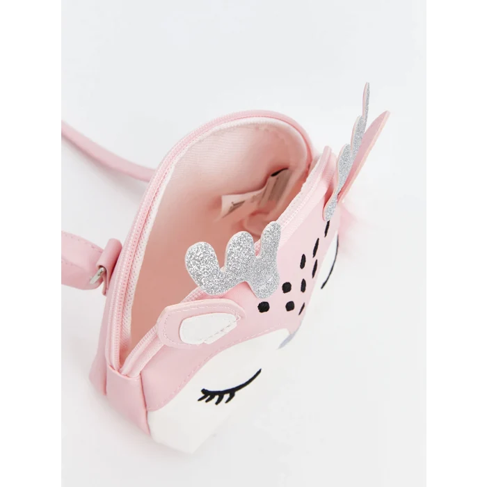 LCW ACCESSORIES PEMBE 3 Boyutlu Kız Çocuk Omuz Çantası