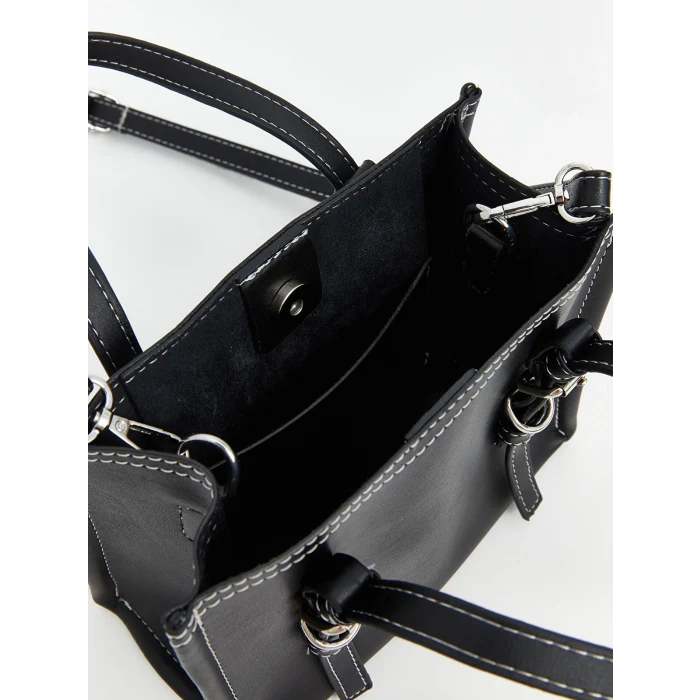 LCW ACCESSORIES SİYAH Deri Görünümlü Kadın Omuz Çantası