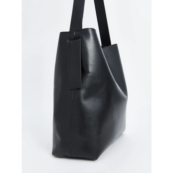 LCW ACCESSORIES SİYAH Deri Görünümlü Kadın Omuz Çantası