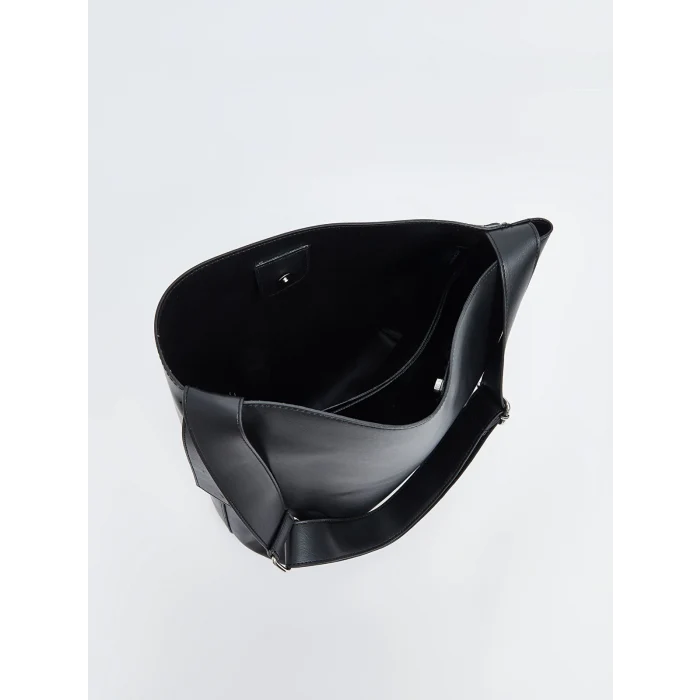 LCW ACCESSORIES SİYAH Deri Görünümlü Kadın Omuz Çantası