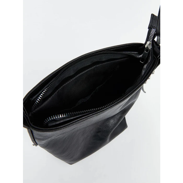 LCW ACCESSORIES SİYAH Deri Görünümlü Kadın Omuz Çantası