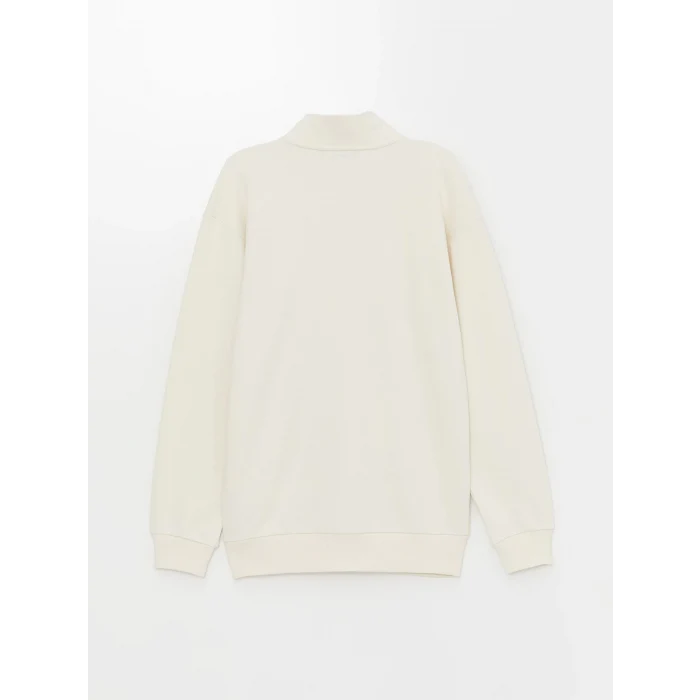LCW Casual BEJ Dik Yaka Uzun Kollu Erkek Sweatshirt