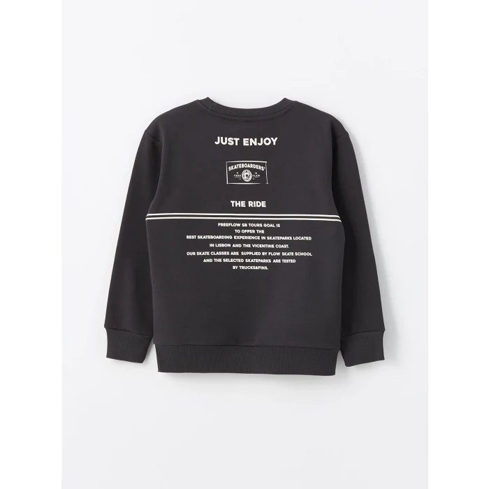 LCW Kids ANTRASİT Bisiklet Yaka Erkek Çocuk Kalın Sweatshirt