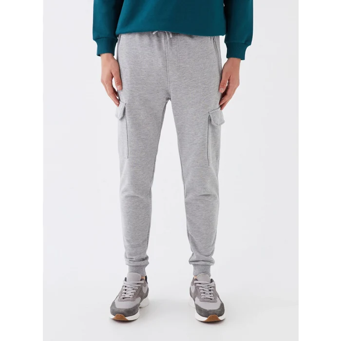 LCW Casual GRİ Slim Fit Erkek Kargo Eşofman Altı
