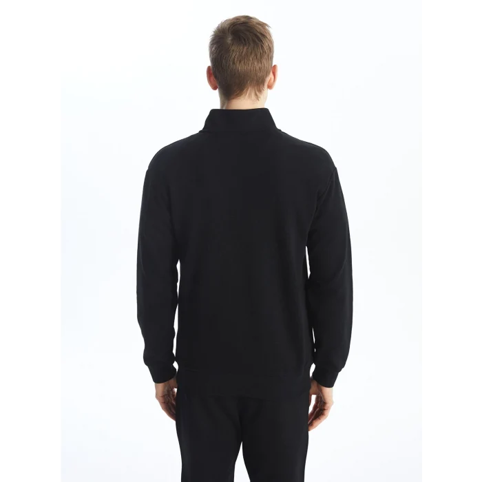 LCW Casual SİYAH Dik Yaka Uzun Kollu Erkek Sweatshirt