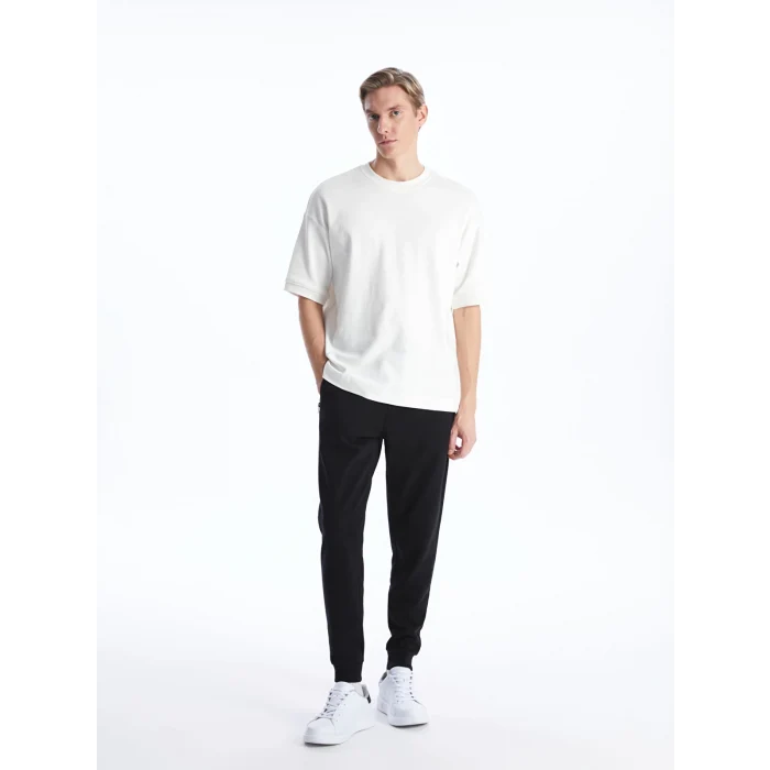 LCWAIKIKI Classic SİYAH Standart Kalıp Erkek Kalın Jogger Eşofman Altı