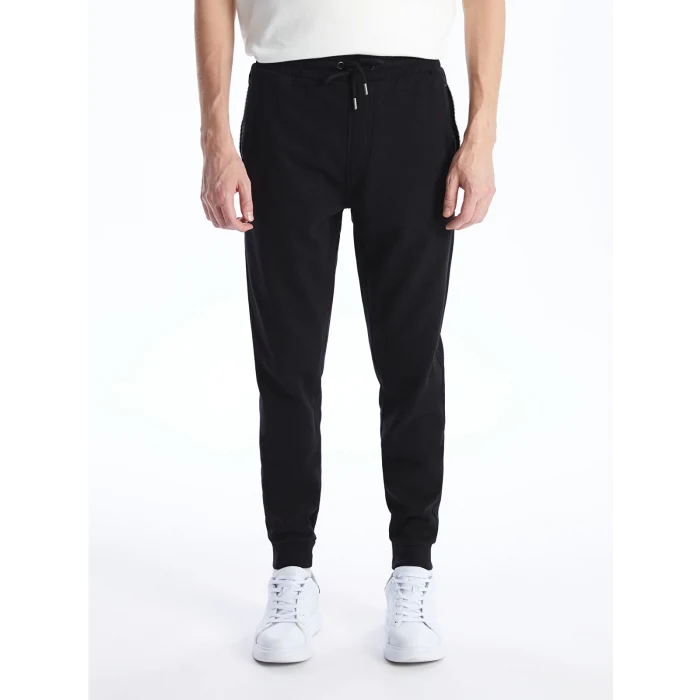LCWAIKIKI Classic SİYAH Standart Kalıp Erkek Kalın Jogger Eşofman Altı