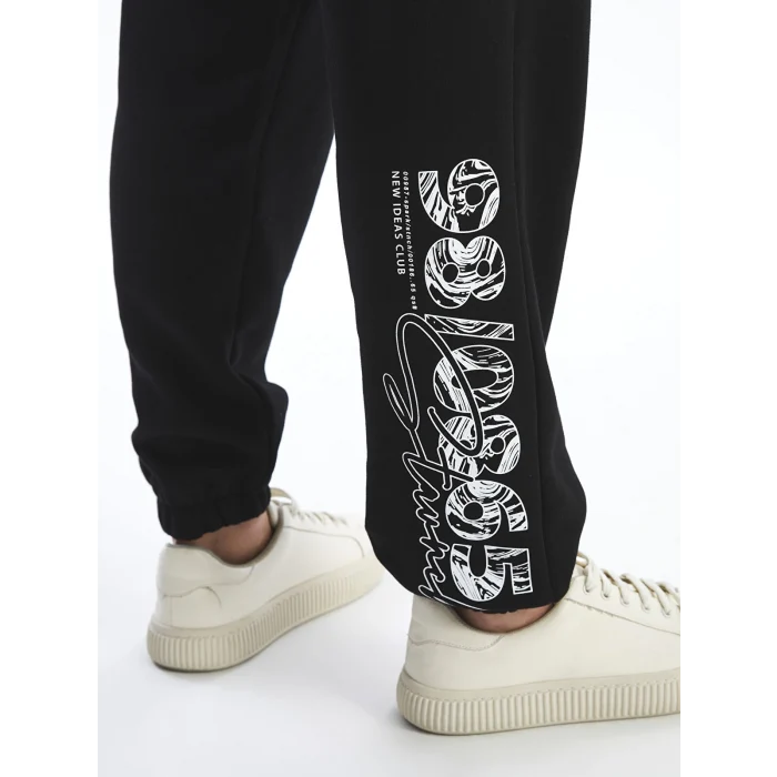 LCW Casual SİYAH Rahat Kalıp Erkek Kalın Jogger Eşofman Altı