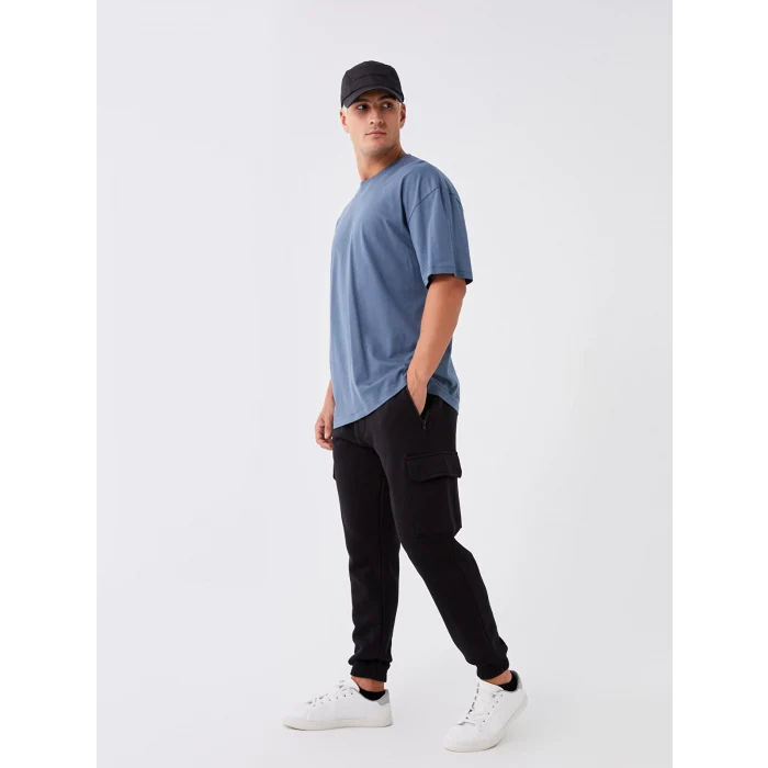 LCW Casual SİYAH Slim Fit Erkek Kalın Jogger Eşofman Altı