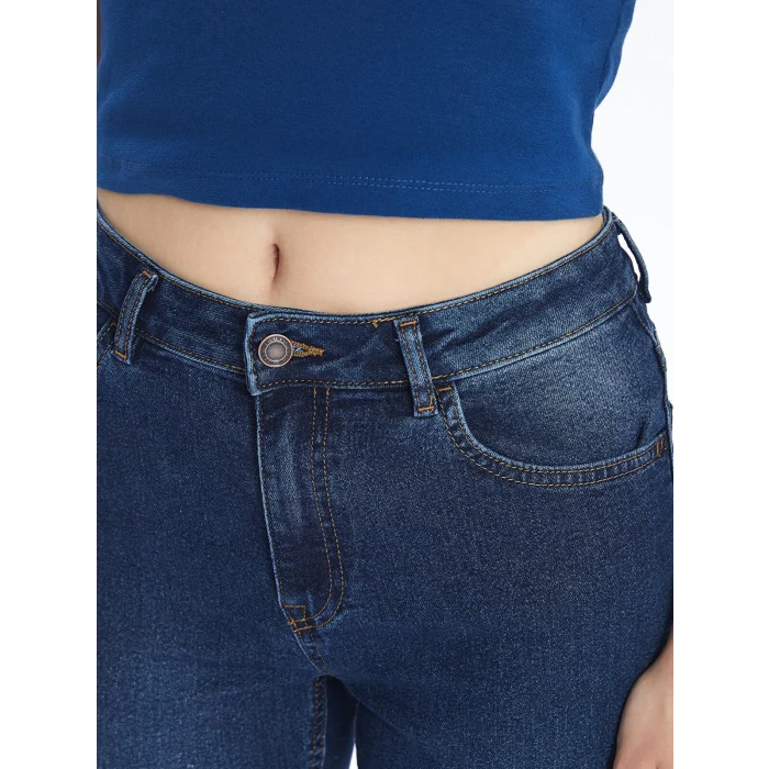 LCW Jeans İNDİGO Mars Flare Kadın Jean Pantolon