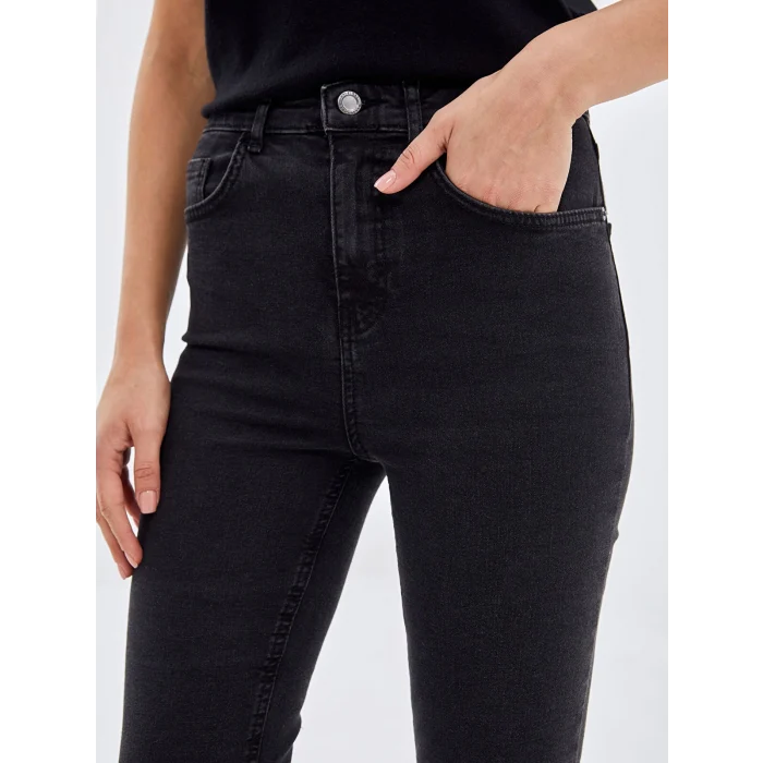 LCW Jeans SİYAH Mars Flare Kadın Jean Pantolon