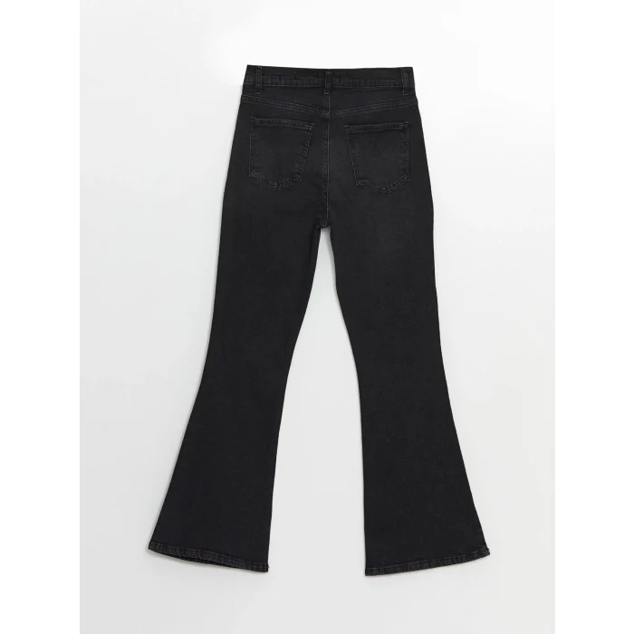 LCW Jeans GRİ Yüksek Bel Mars Flare Kadın Jean Pantolon