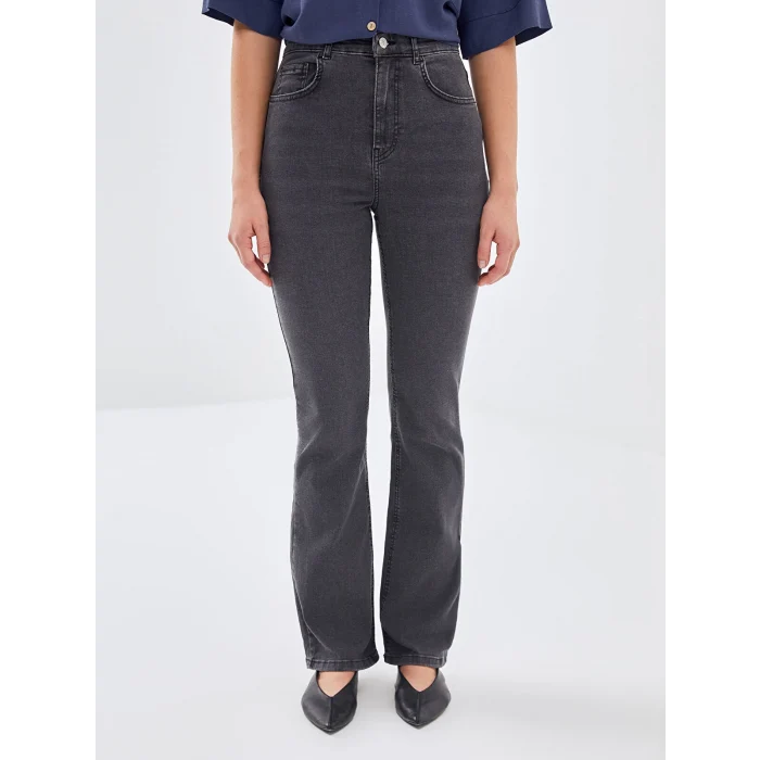 LCW Jeans GRİ Mars Flare Kadın Jean Pantolon