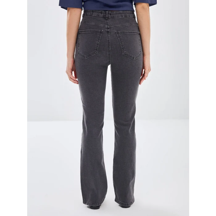 LCW Jeans GRİ Mars Flare Kadın Jean Pantolon
