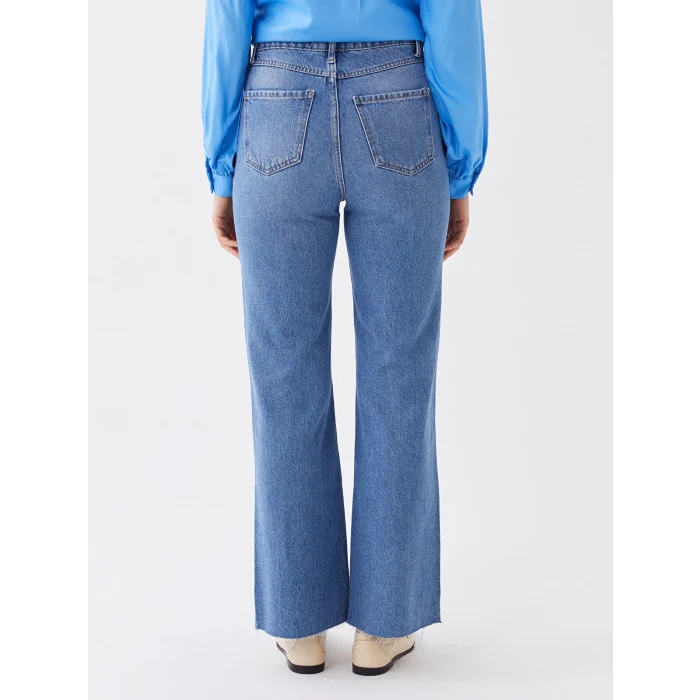 LCW Modest İNDİGO Wideleg Kadın Jean Pantolon
