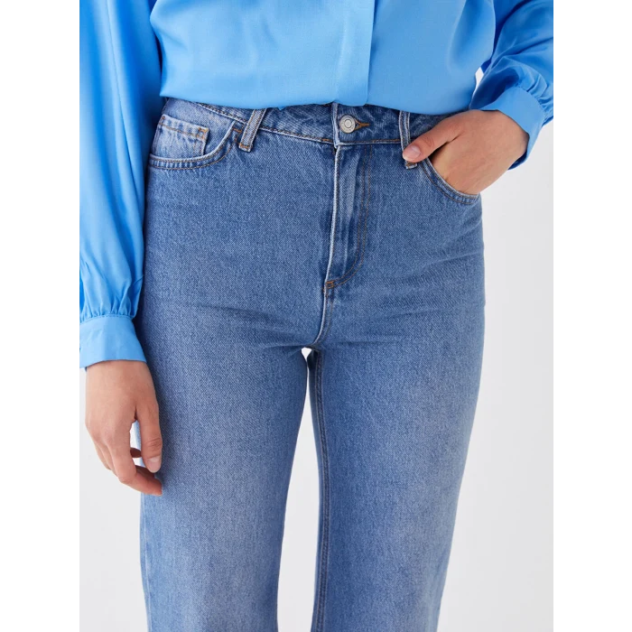 LCW Modest İNDİGO Wideleg Kadın Jean Pantolon
