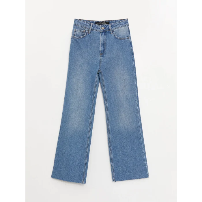LCW Modest İNDİGO Wideleg Kadın Jean Pantolon
